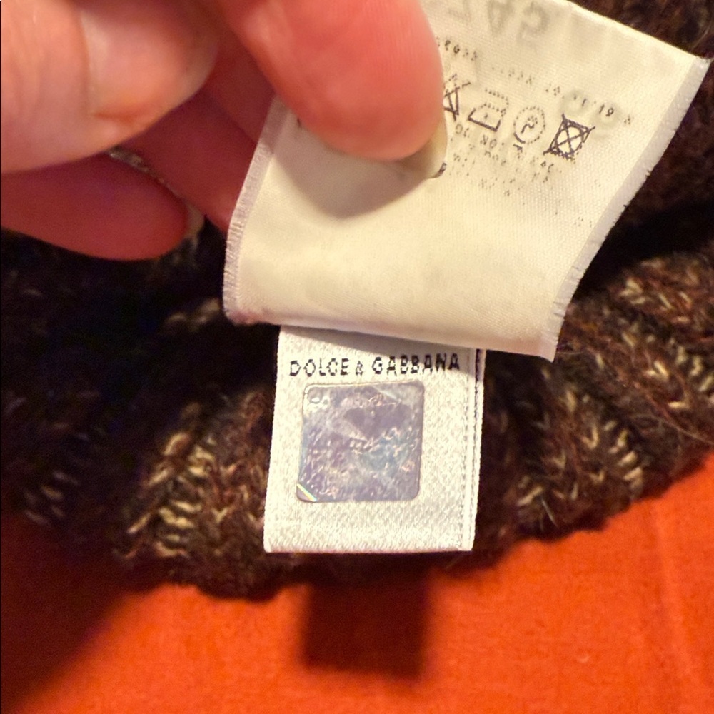 Dolce Gabbana Rust Long Sleeve Turtleneck Top M - Picture 10 of 13